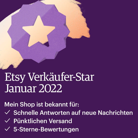 Verkäufer-Star auf Etsy Januar 2022