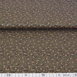 Reststück: Baumwollstoff Weihnachtshimmel / weihnachtliche Sterne, braun; ca. 0,5m