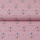 Baumwolljersey Druck "happy lovely sweet" Oster Häschen rosa | KATINOH