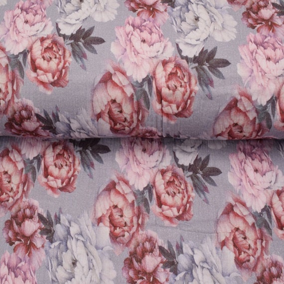 Reststück: Baumwoll Musselin Stoff Druck 