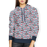 Baumwolljersey Stoff "Meer geht immer" Blütenanker gestreift | KATINOH