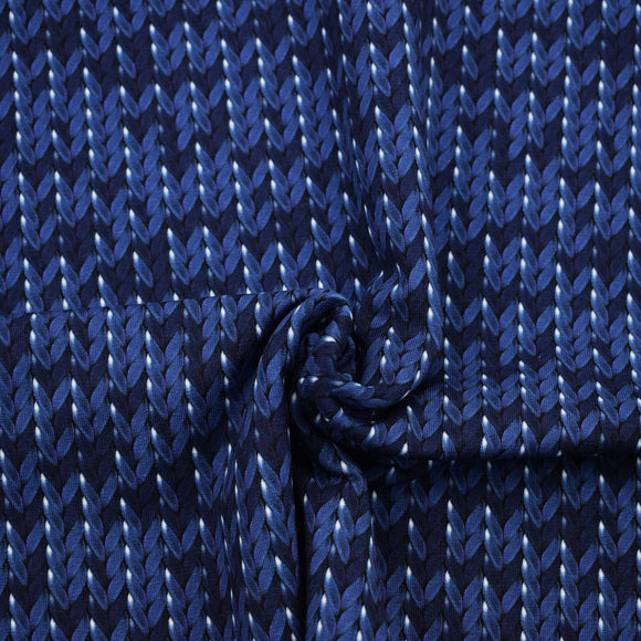 French Terry Stoff Druck - Strickoptik | Premium Collection