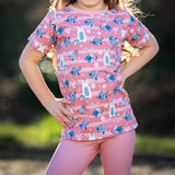 Baumwolljersey Stoff Druck  Hab dich Liebär als alle anderen, altrosa | KATINOH