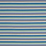 Baumwolljersey Stoff blau-grün gestreift