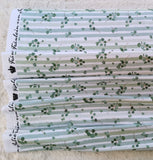 Baumwolljersey Druck - Eucalyptus Stoff grün weiß gestreift | Fräulein von Julie