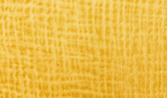 Zwei töniger uni Baumwoll-Musselin Stoff in soft ocker