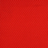 Reststück: Viskose Webware rot mit weißen Punkten - 100% Viskose; ca. 0,4m