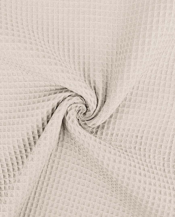 Waffelpique uni, hellgrau - 100% Baumwoll Stoff