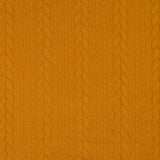 Zopfstrick Jacquard Stoff senfgelb