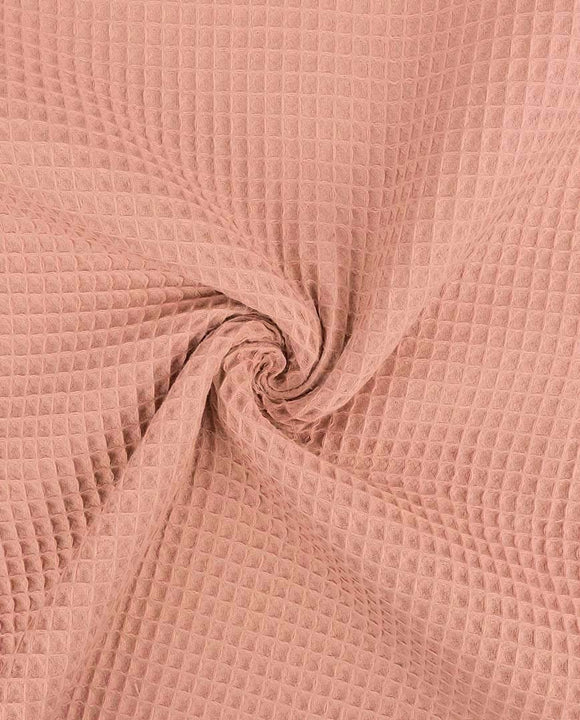 Waffelpique uni, alt rosé - 100% Baumwoll Stoff