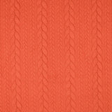 Zopfstrick Jacquard Stoff kupferrot