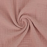Baumwoll Musselin Stoff uni alt rosé