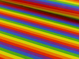 Reststück: Baumwoll Jersey Stoff Druck - Regenbogenstreifen bunt/multicolor (schmal); ca. 1,2m