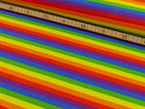 Reststück: Baumwoll Jersey Stoff Druck - Regenbogenstreifen bunt/multicolor (schmal); ca. 1,2m