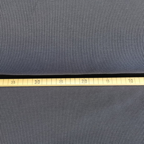 Waffeljersey uni marineblau