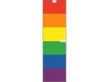 Reststück: Baumwoll Jersey Stoff Druck - Regenbogenstreifen bunt/multicolor (schmal); ca. 1,2m