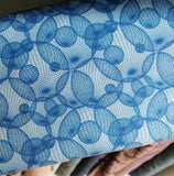 Baumwolljersey Stoff "Dina" blau Kugeln - geometrisches Muster