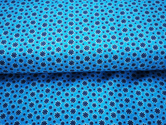 Reststücke: Baumwolljersey Retro Stoff 