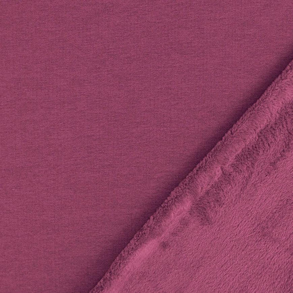 weicher & warmer Alpenfleece Stoff, uni fuchsia