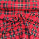 Viskose Webware Schotten-Karo "klein", rot