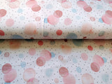 Reststück: Musselin Stoff mit pastellfarbenen Tupfen/Kreisen | Fräulein von Julie; ca. 1,0m