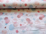 Reststück: Musselin Stoff mit pastellfarbenen Tupfen/Kreisen | Fräulein von Julie; ca. 1,0m