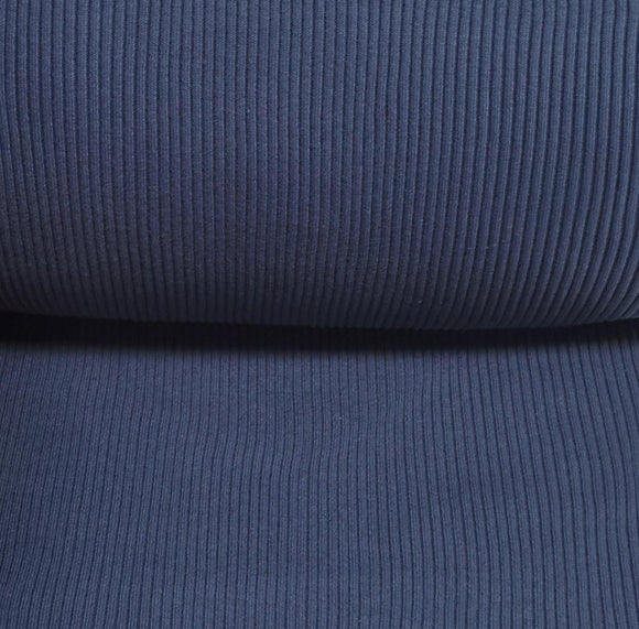 Rip Bündchen Stoff - Schlauchware 35/70cm - marineblau