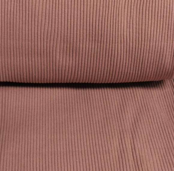 Rip Bündchen Stoff - Schlauchware 35/70cm - altrosa