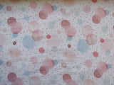 Reststück: Musselin Stoff mit pastellfarbenen Tupfen/Kreisen | Fräulein von Julie; ca. 1,0m