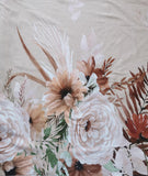 Baumwoll Jersey Stoff Digital Druck quot;Bohemian Blossomquot; braune Blumen by Jessy Sewing