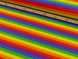 Baumwoll Jersey Stoff Druck - Regenbogenstreifen bunt/multicolor (schmal)